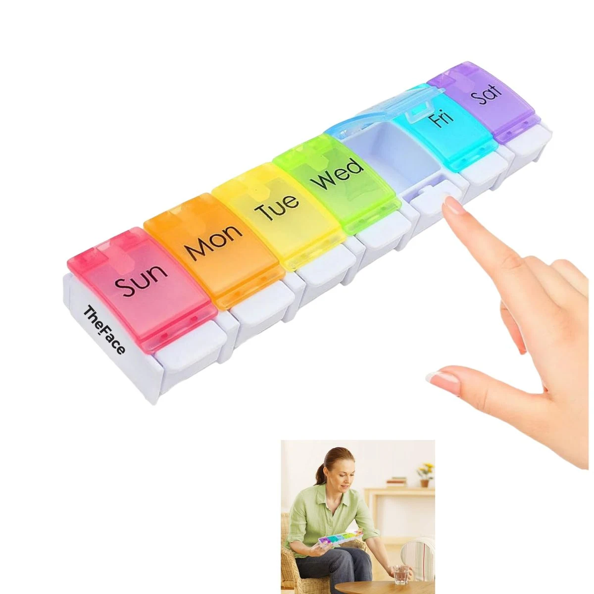 Spring Open Weekly Travel Pill Organizer 1