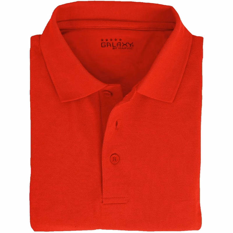 Adult Uniform Polo Shirts - Red Short Sleeve Large