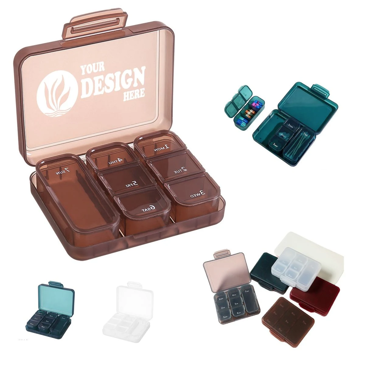 7-Grid Mini Pill Organizer 1