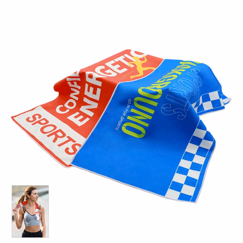 11" X 18" Full Color Microfiber Rally Towel - Ocean