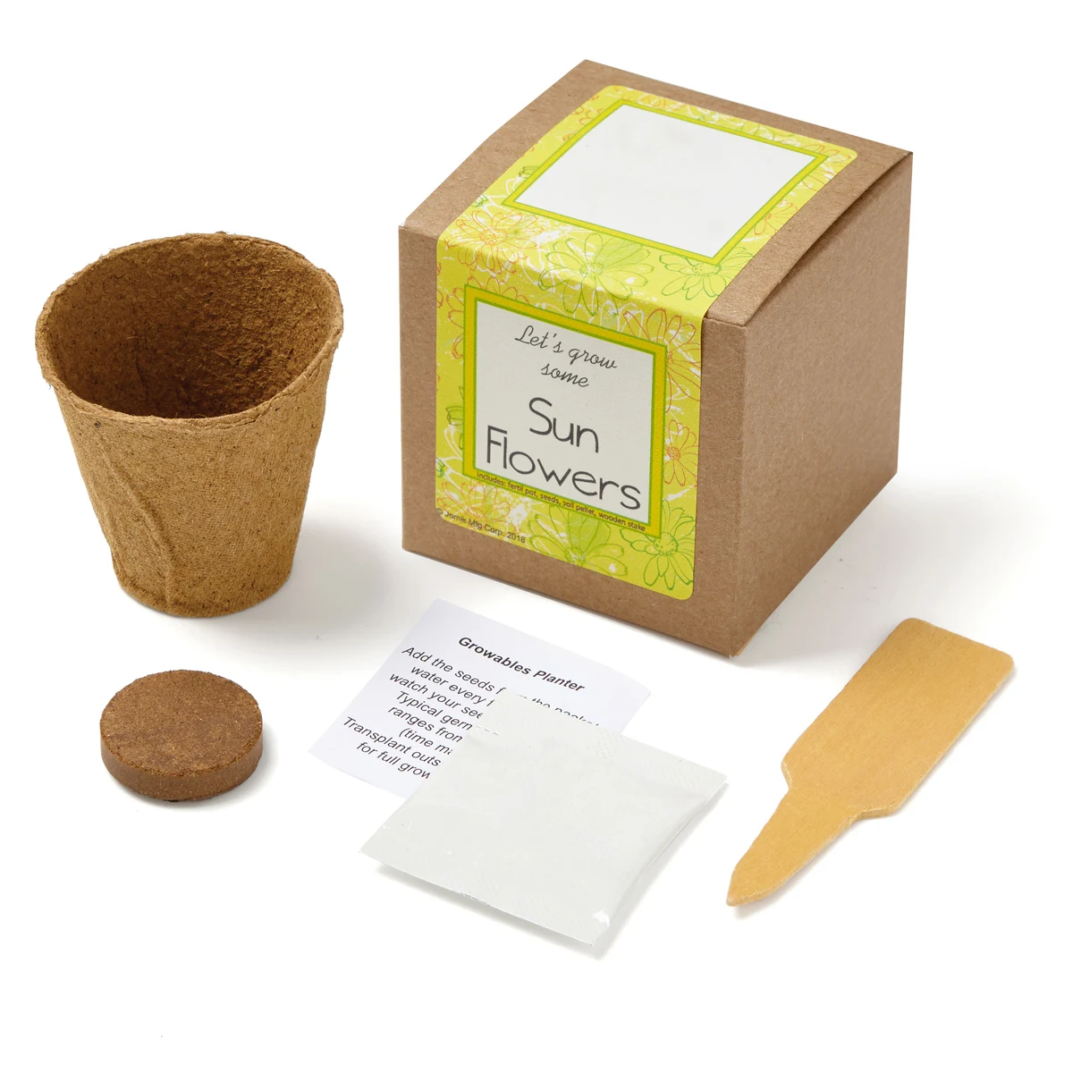 Sunflowers Growables Planter in Kraft Gift Box w/Seeds 1