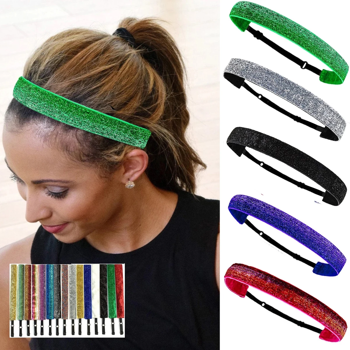 Elastic Glitter Headbands 1