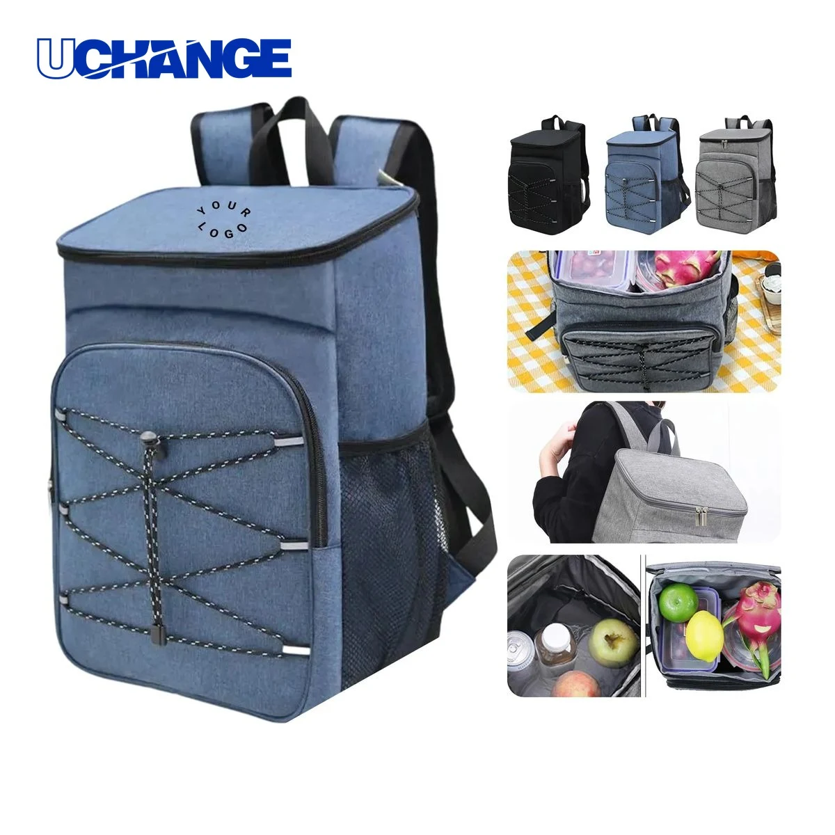 Oxford Cooler Tote Bag Carrier with Mesh Storage 1