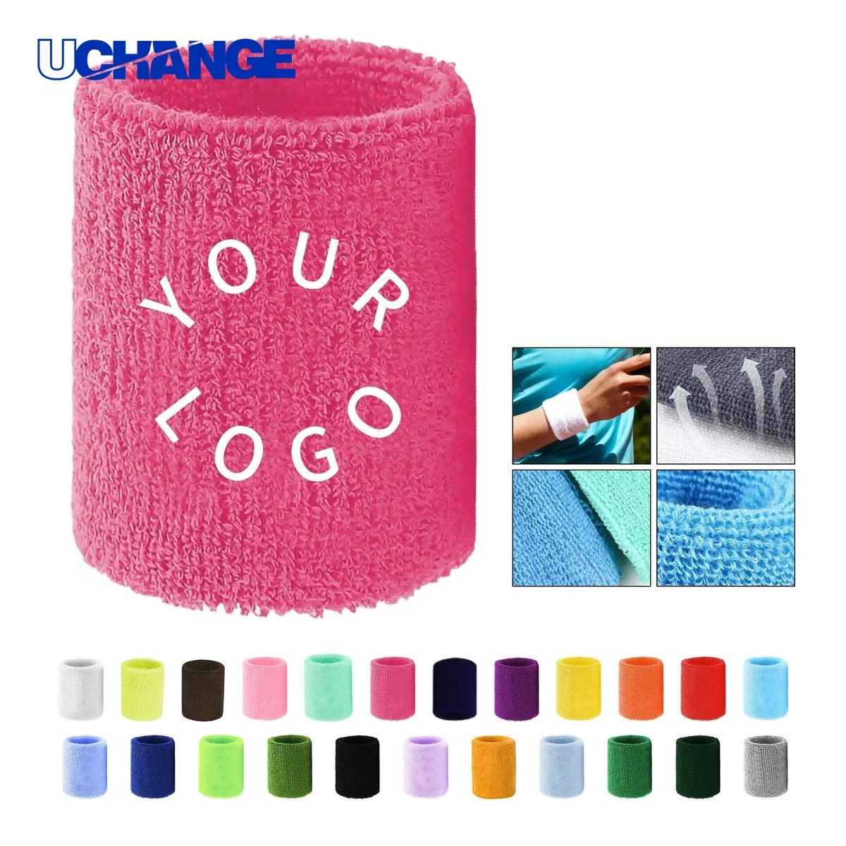Cotton Athletic Sweatband Wristband Band for Training 1