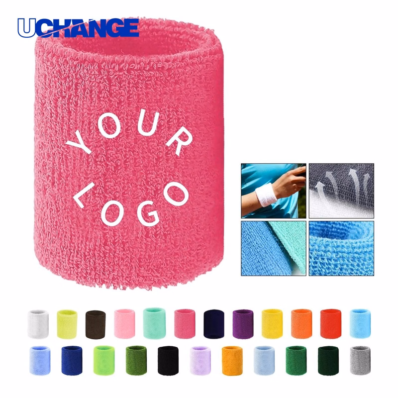 Cotton Athletic Sweatband Wristband Band for Training