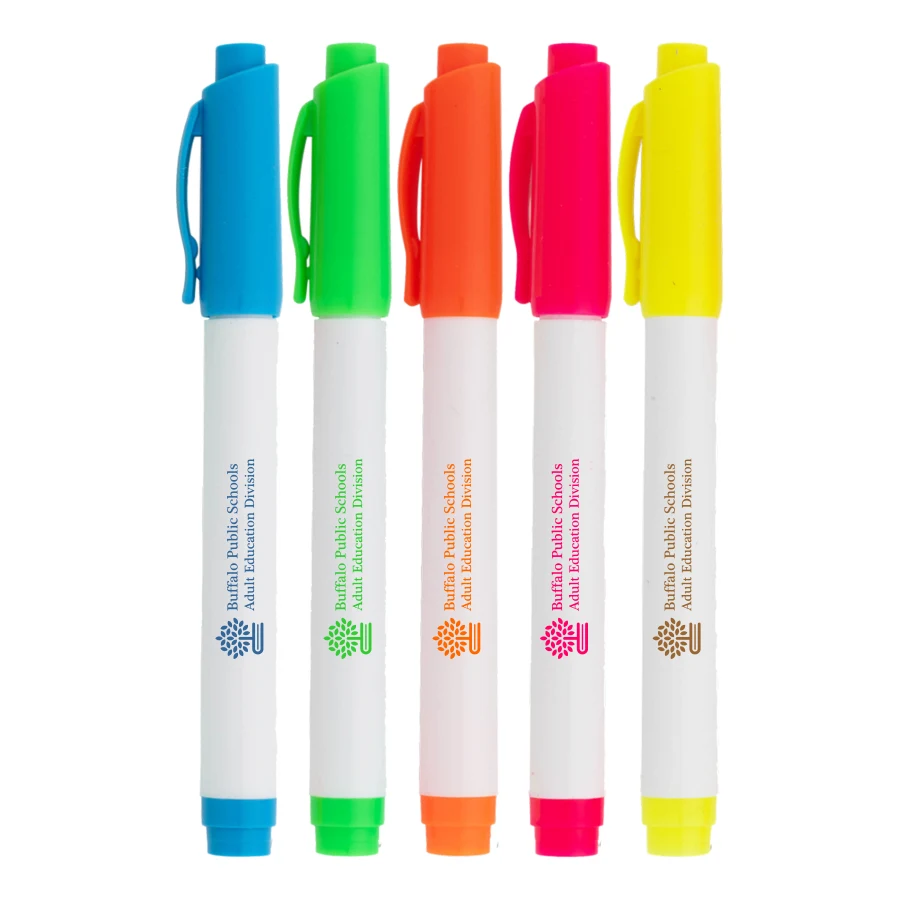 Union Printed - Dri Mark Clip White Barrel Highlighter 1