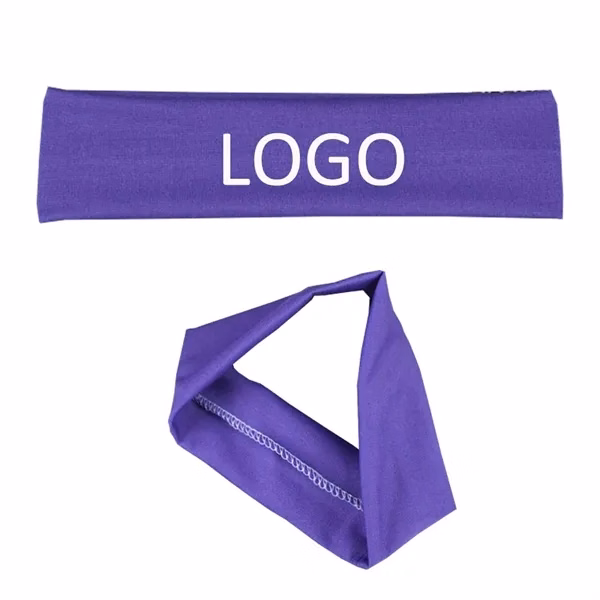 Custom Polyester Anti-Skid Sport Headband with Silicon Trim — Fitness Gear Promo