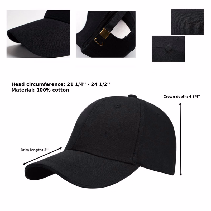 100% Cotton 6-Panel Structured Sandwich Cap W/ Metal Buckle