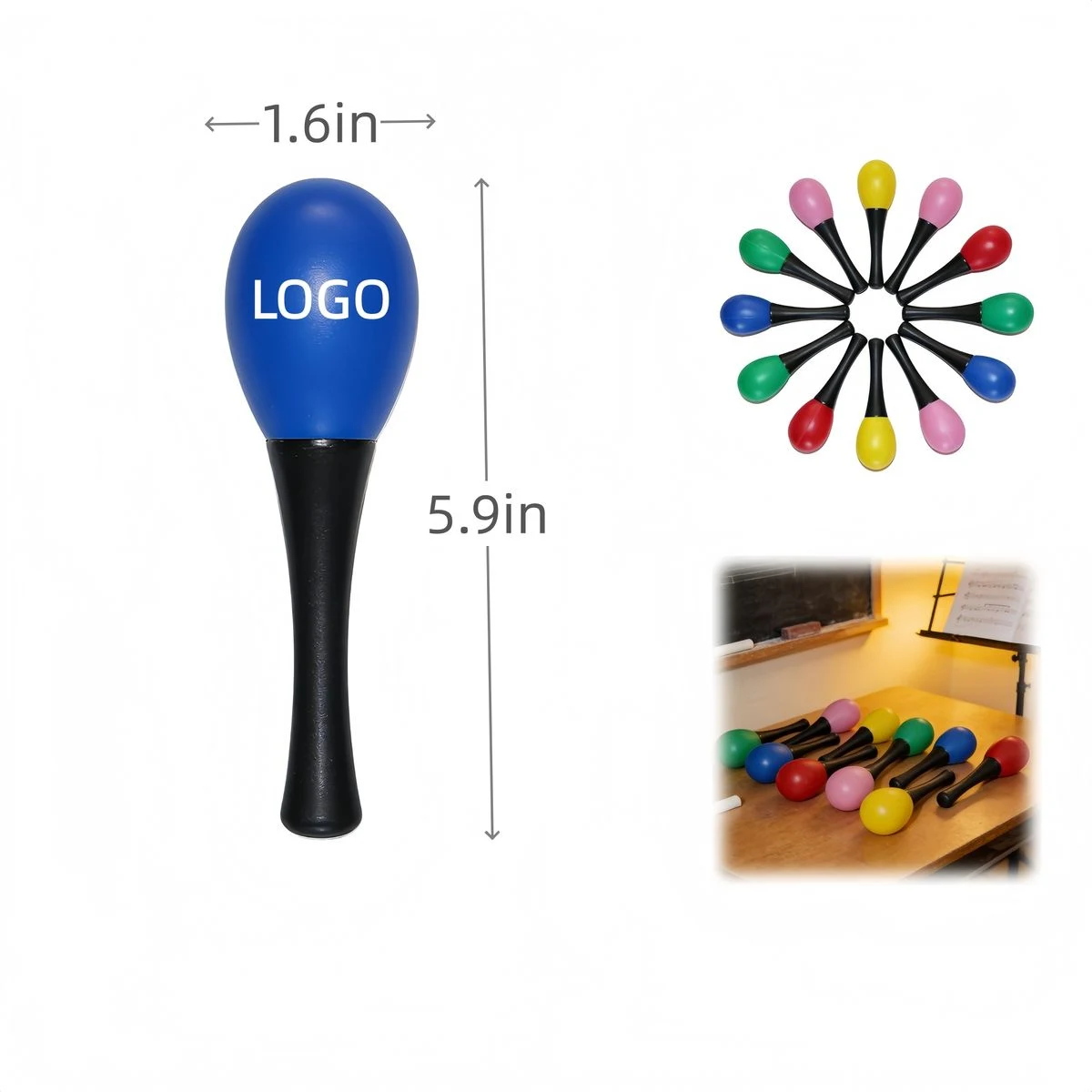 Customizable Kid-Safe Plastic Maracas 1