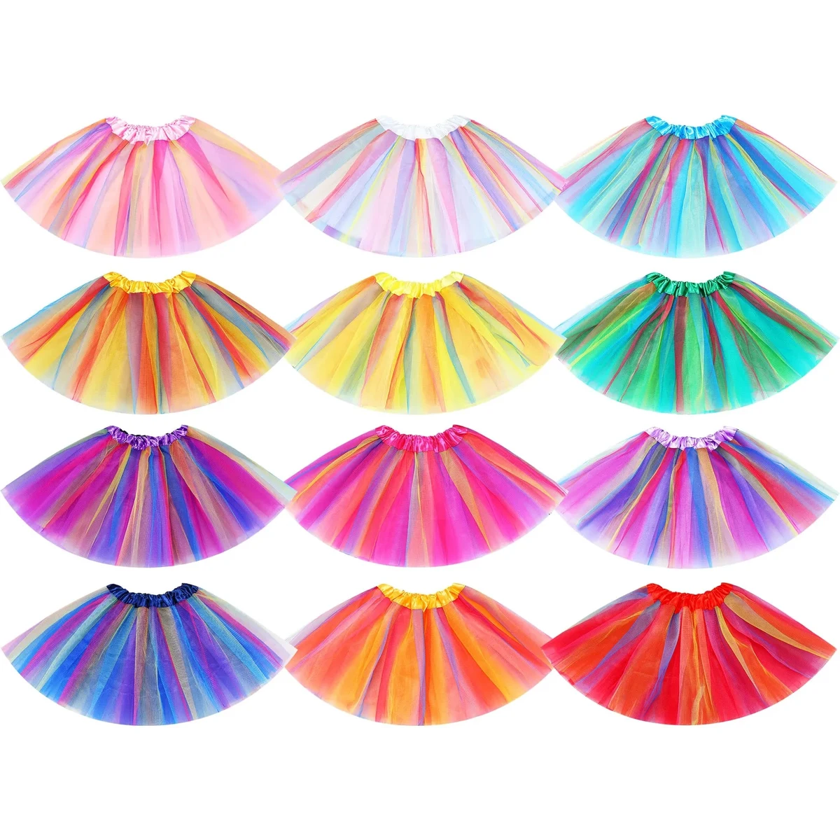 Rainbow Tutu 3 Layer Dress Skirt Toddler 1