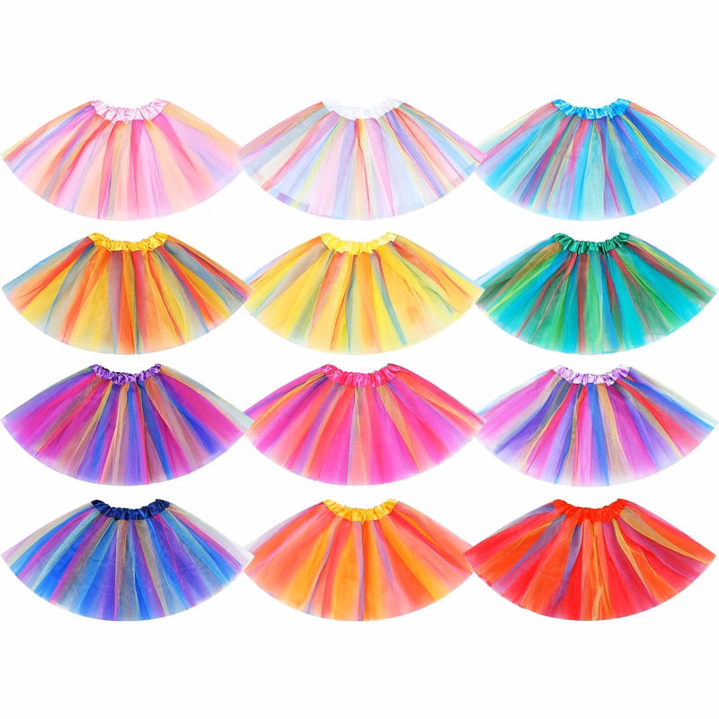 Rainbow Tutu  3 Layer Dress Skirt Toddler