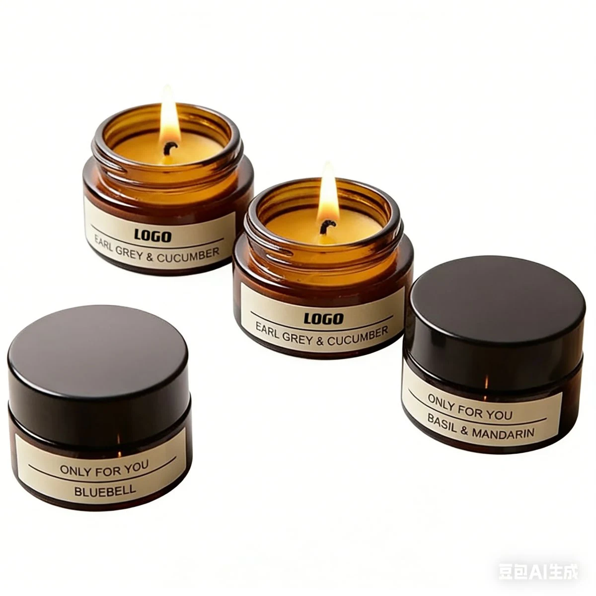 Glass Jar Scented Candle with Lid 1