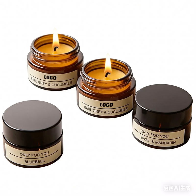 Glass Jar Scented Candle with Lid