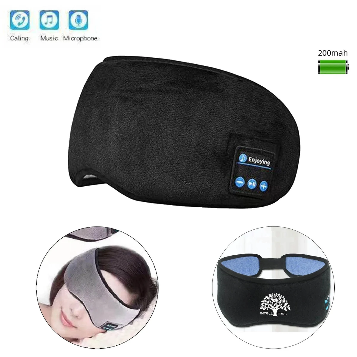 Sleep Bluetooth Headphones Eye Mask 1