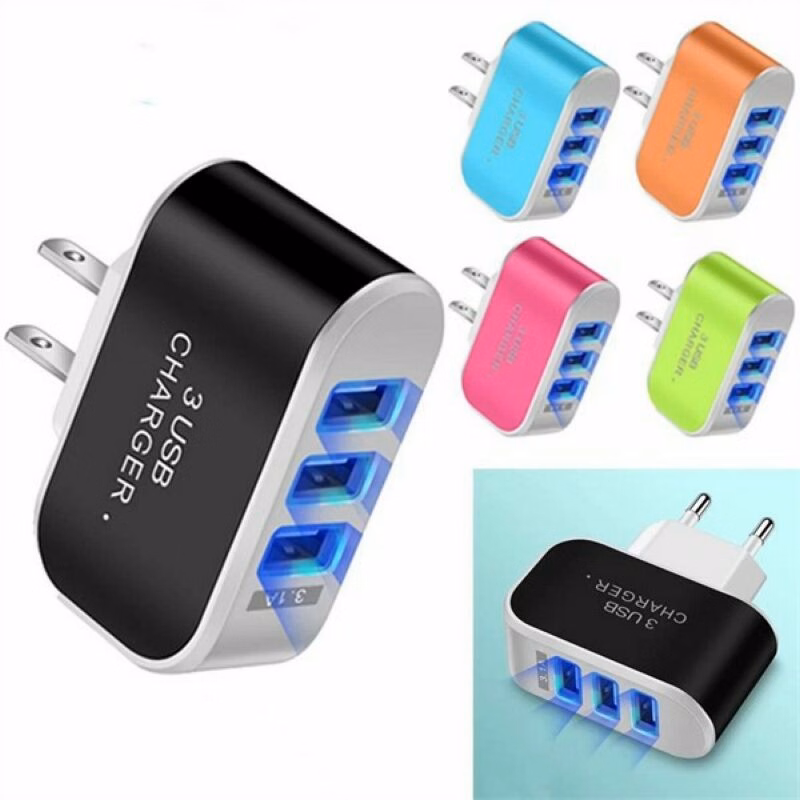 3 USB Adaptor Charger Plug