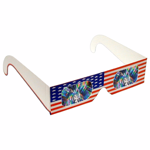 Fireworks Glasses - American Flag #1 - Stock Imprint