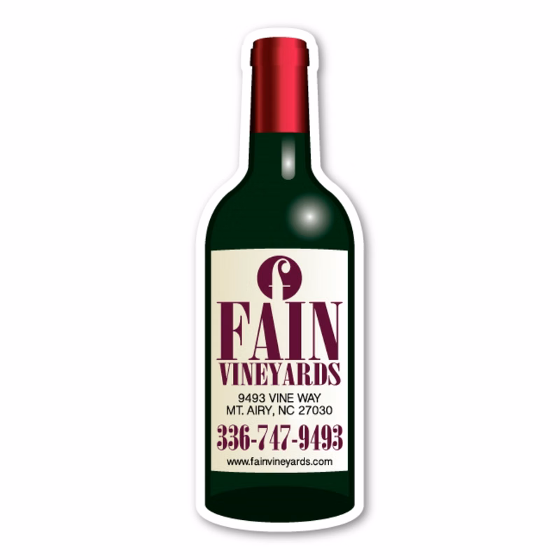 Wine Bottle Magnet - 2" x 6" - 20 mil