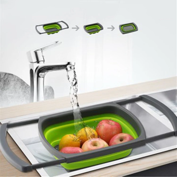Collapsible Colander w/ Adjustable Arm Over The Sink 1