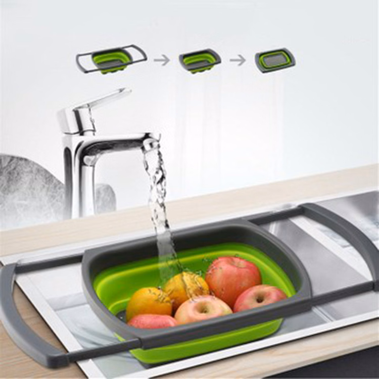 Collapsible Colander w/ Adjustable Arm Over The Sink