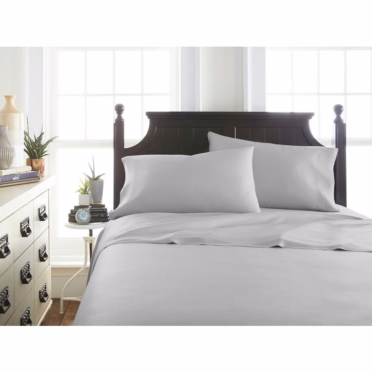 Bamboo Bed Sheet Sets - Light Gray King 4 Piece