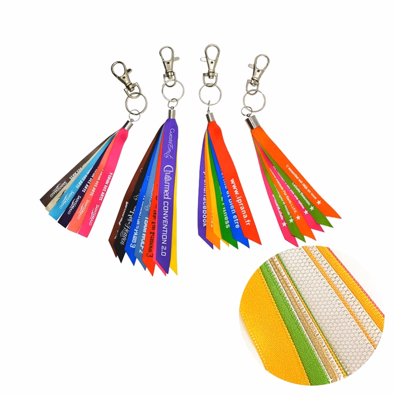 Key Ring W/ Thumb Hook & Ribbons