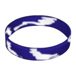 Swirl Blank Silicone Wristband Keychain 1