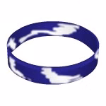 Swirl Blank Silicone Wristband Keychain