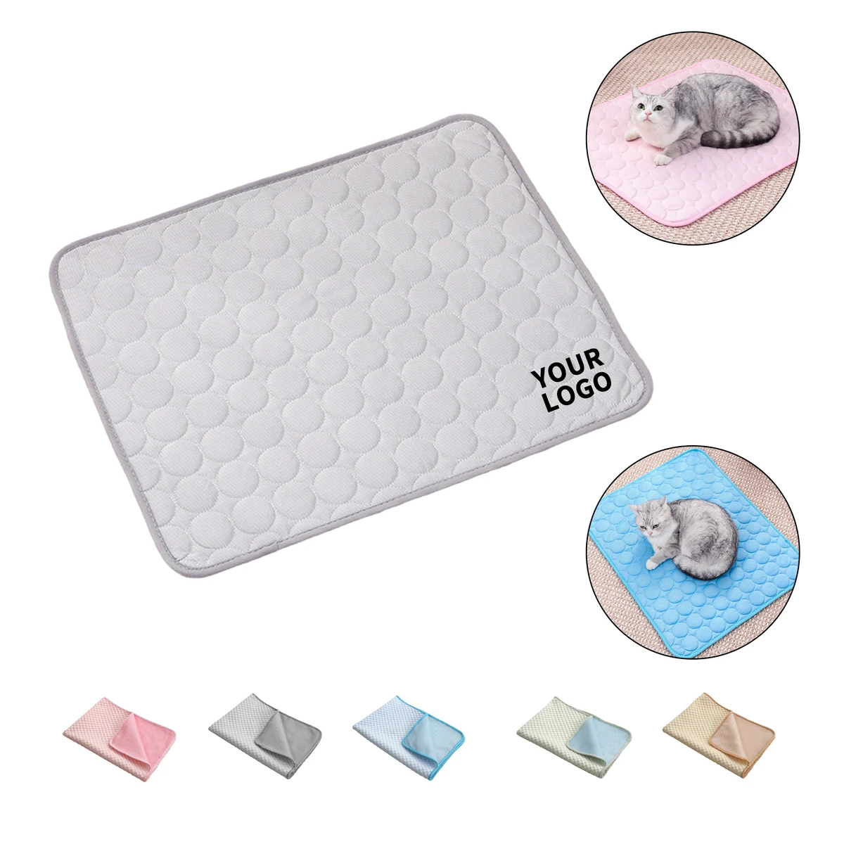 Ice Silk Pet Cooling Mat 19.6" x 15.7" Quilted Surface 1