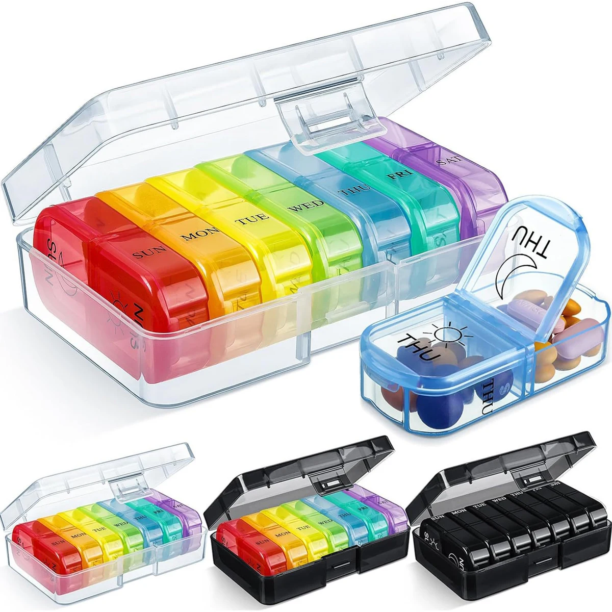 Compact Weekly Pill Organizer 1