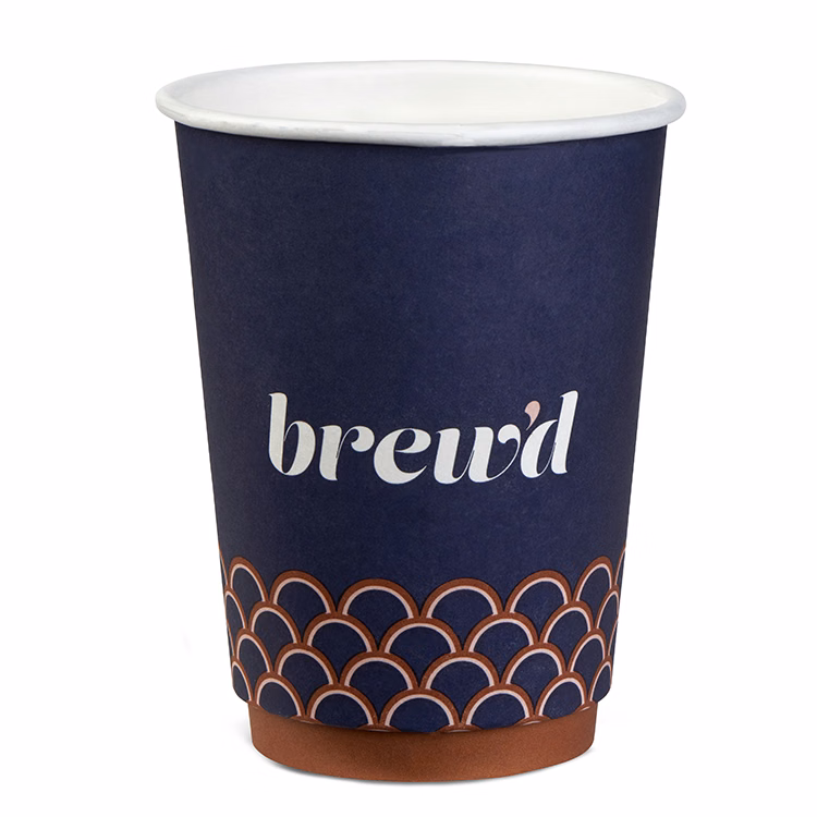 12 oz. Double-Wall Paper Hot Cup - Flexographic printed