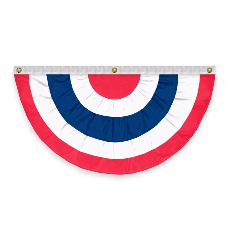USA Pleated Full Fan 5 Stripes 3' x 6'
