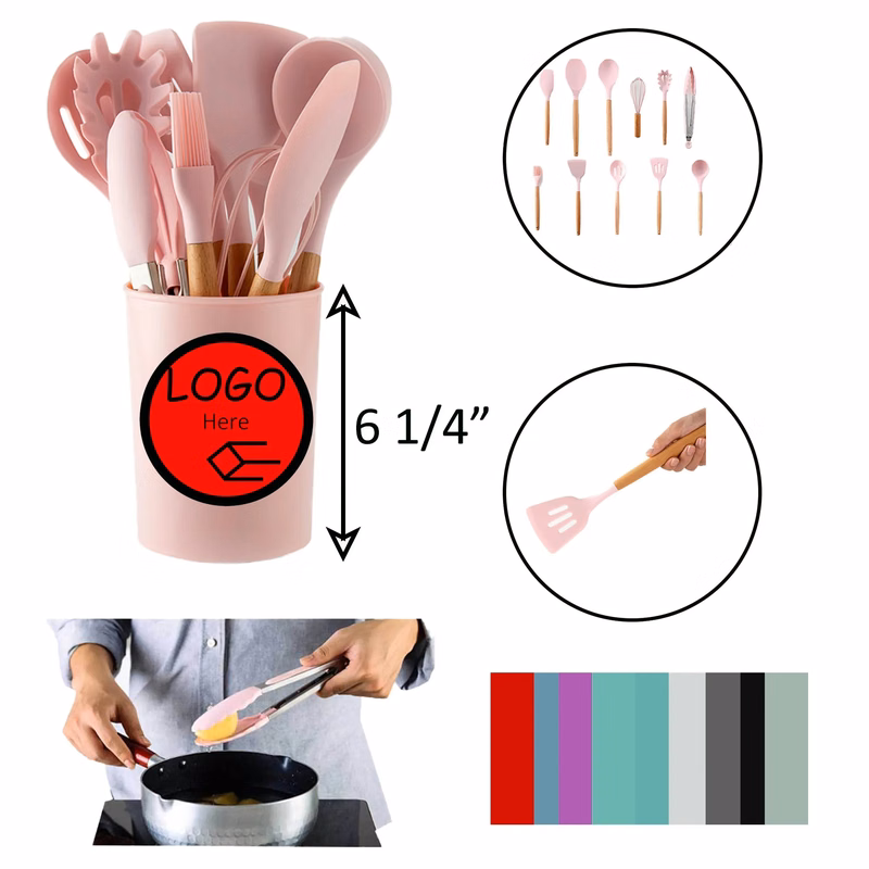 Silicone Spatula Wooden Handle, Cooking Utensils