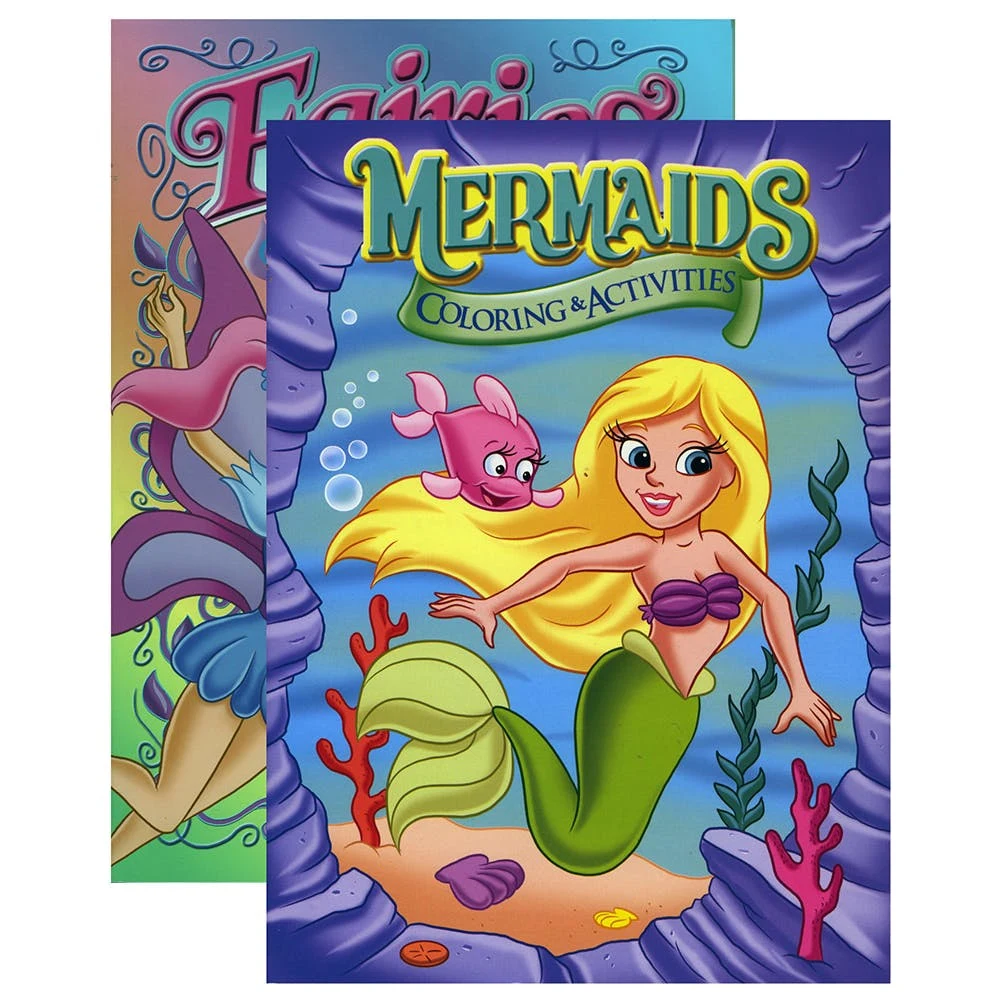 Jumbo Coloring & Activity Books - Fairies & Mermaids 1