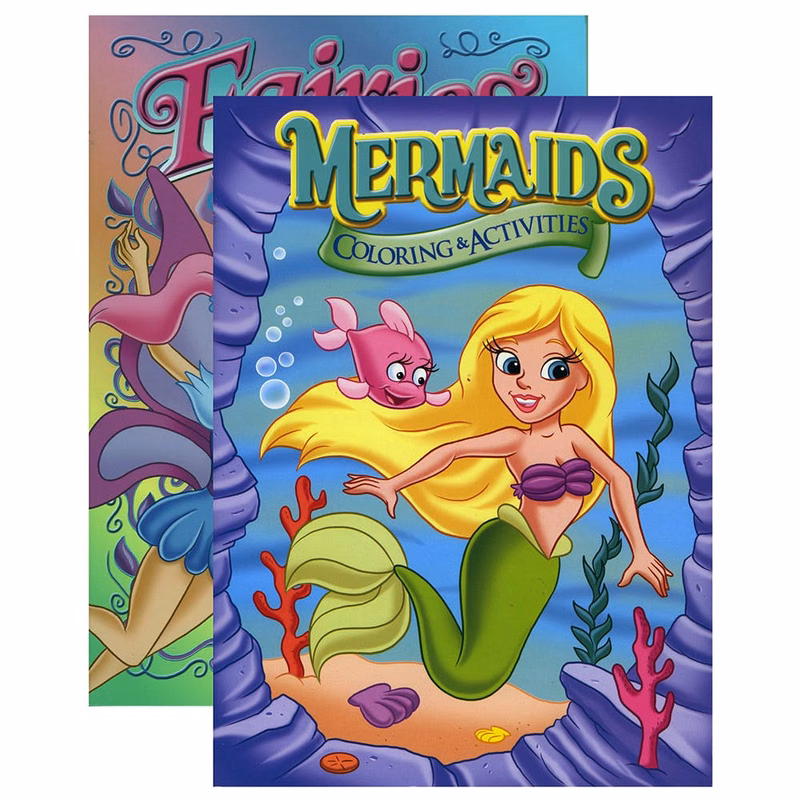 Jumbo Coloring & Activity Books - Fairies & Mermaids