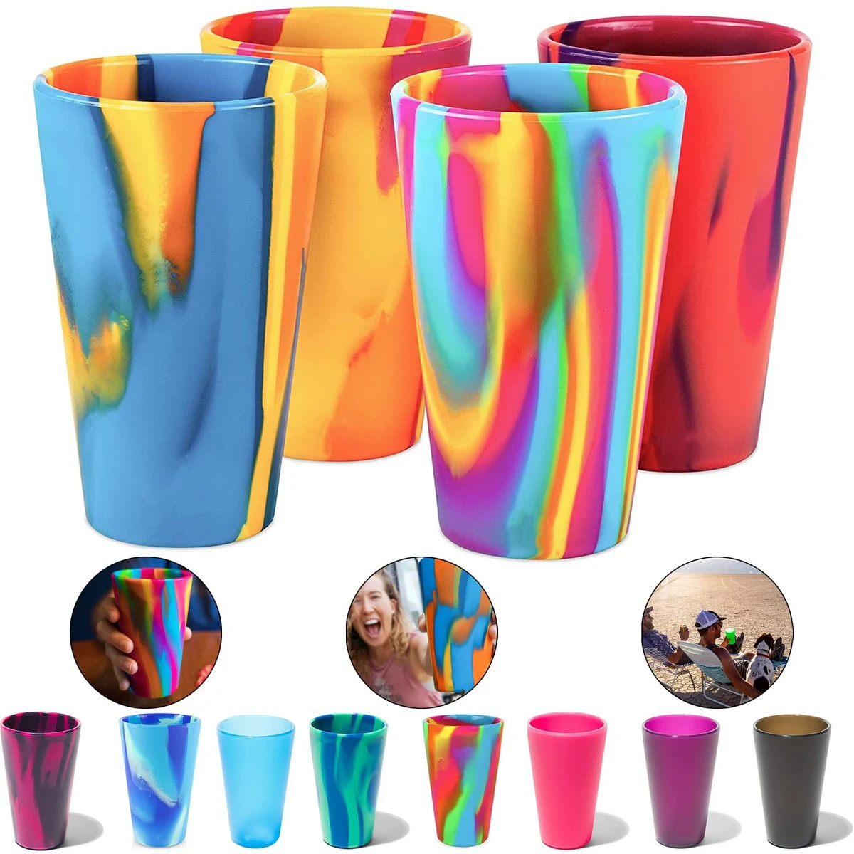 16oz Custom Silicone Pint Glass 1