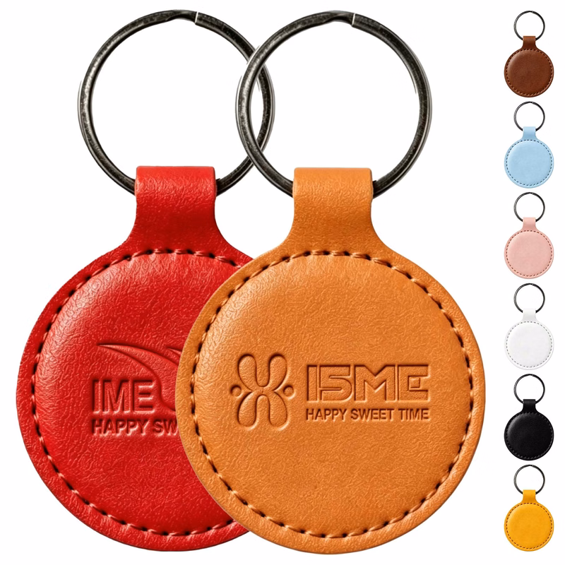 PU Round Key Chain