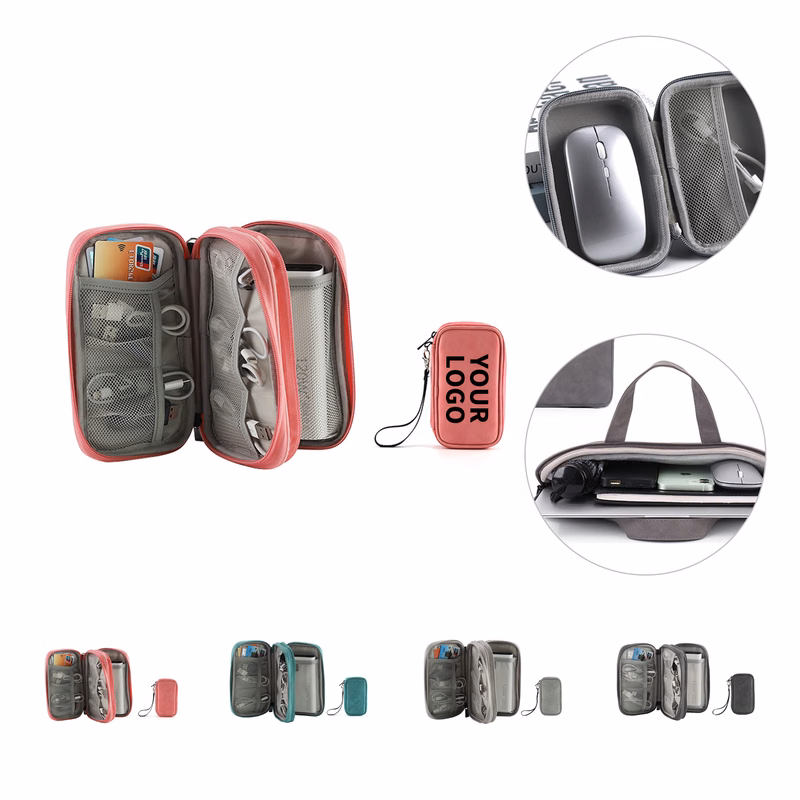 Polyurethane Digital Accessory Storage Case With Zipper