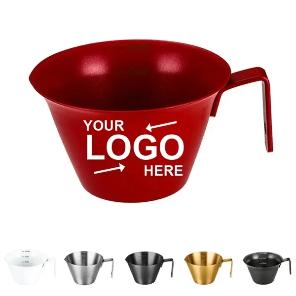 Custom 3.4 oz Food Grade Stainless Steel Coffee Cup with Scale — Office Drinkware 1