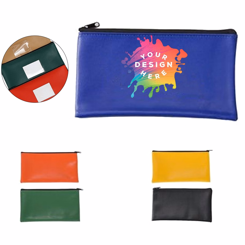Full Color PC Leather Deposit Money Bag