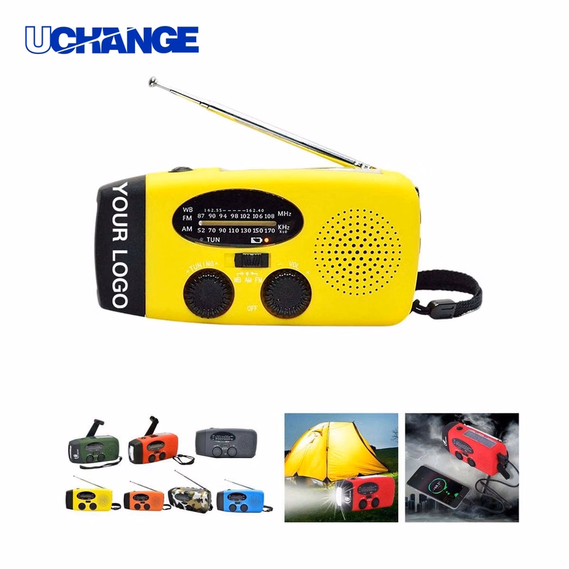Multi Function Emergency Radio with Solar Power Option for Outdoor Use