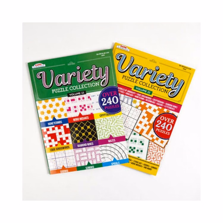 Variety Puzzle Books - Assorted Games Two Titles