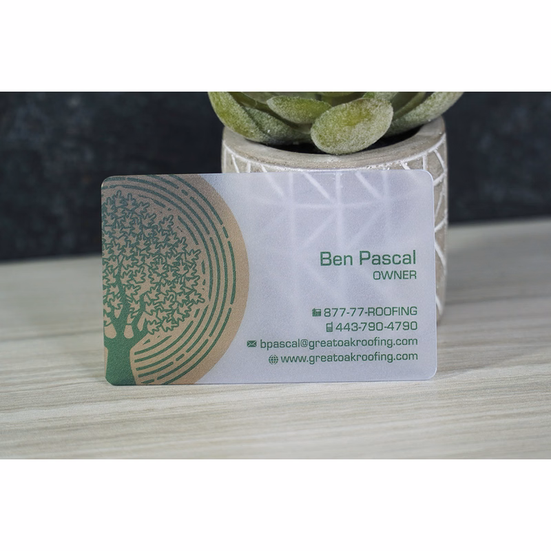Quick Translucent Plastic Business Cards