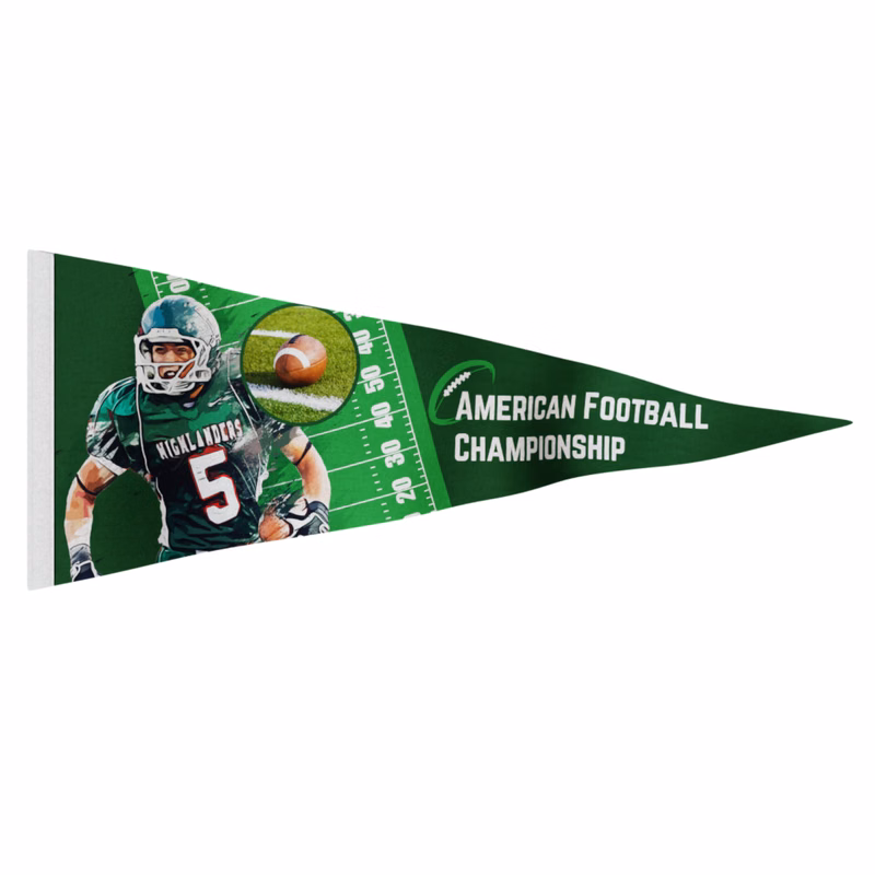 Felt Pennant 12"x30"(Strip 1.20" Wide) Dye Sublimated (Domestically Decorated)