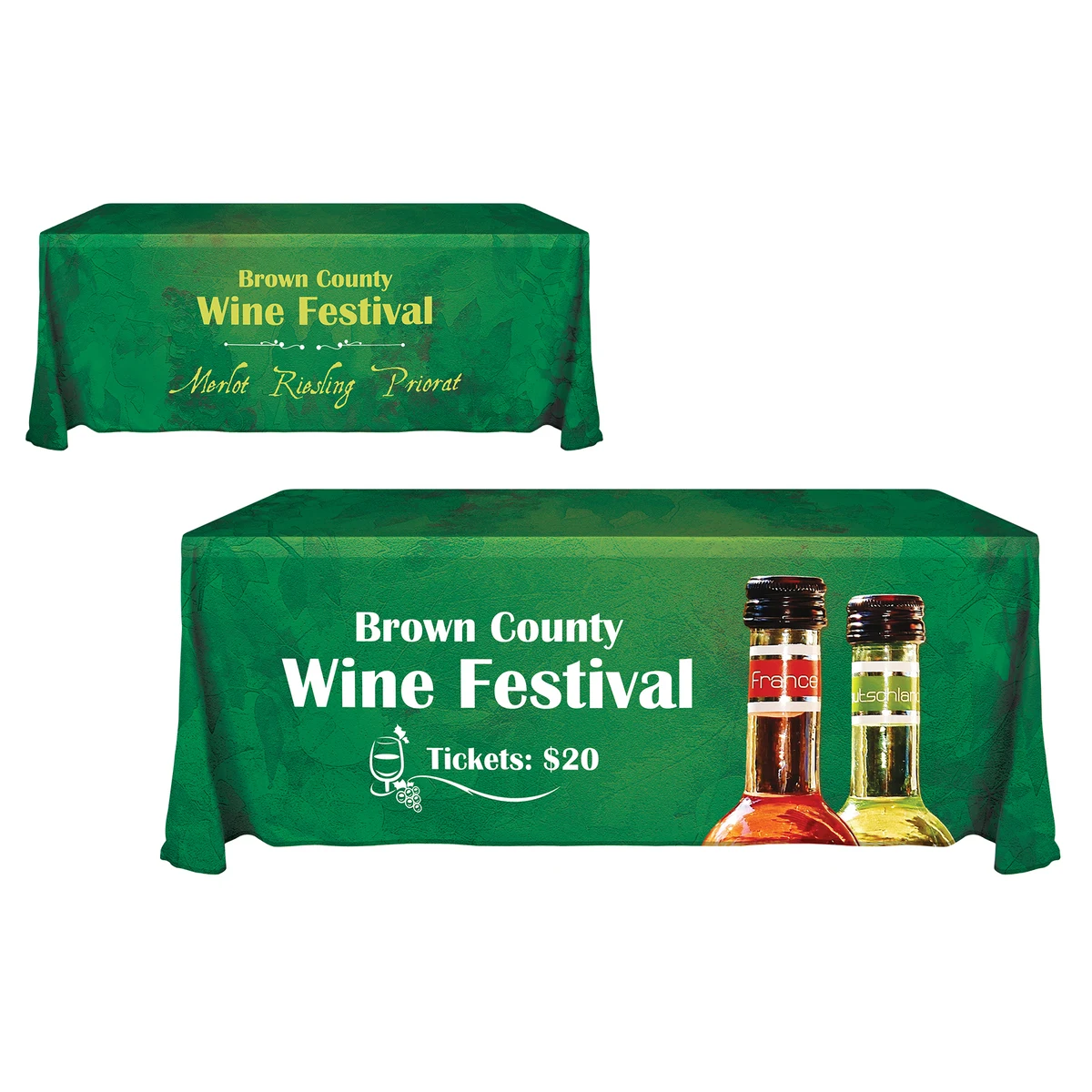 6' Knit Polyester Custom Throw Style Table Cover 1