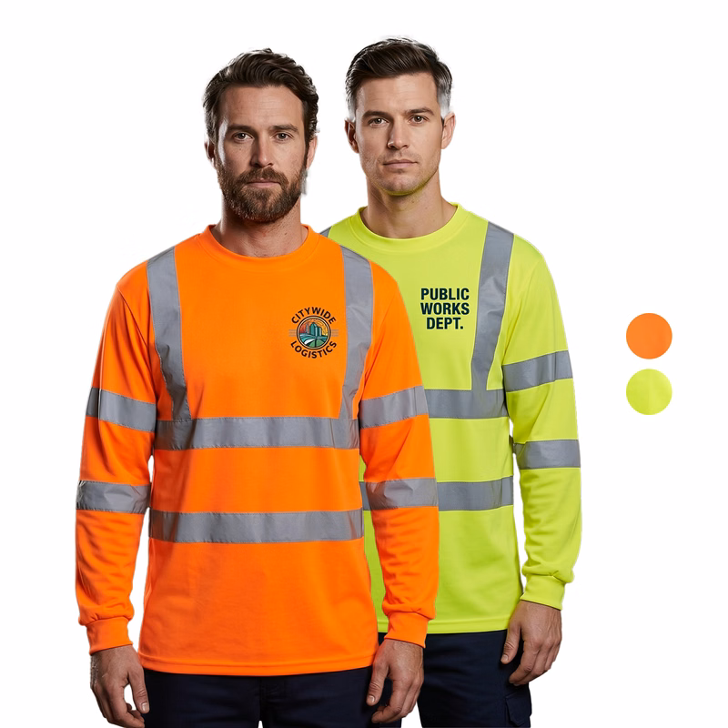 3.8 oz. Polyester Class 3 Odor Reducing Double Band Reflective Tape Safety T-Shirt