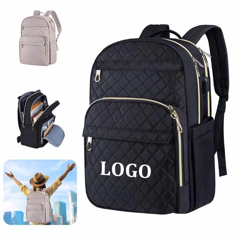 15.6 Inch Stylish Daypack with USB Charging Port