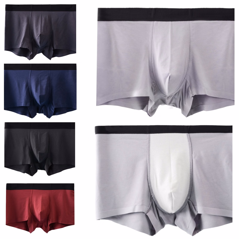 Men's Cotton Classics Fit Stretch Boxer Briefs With Waistband Customized