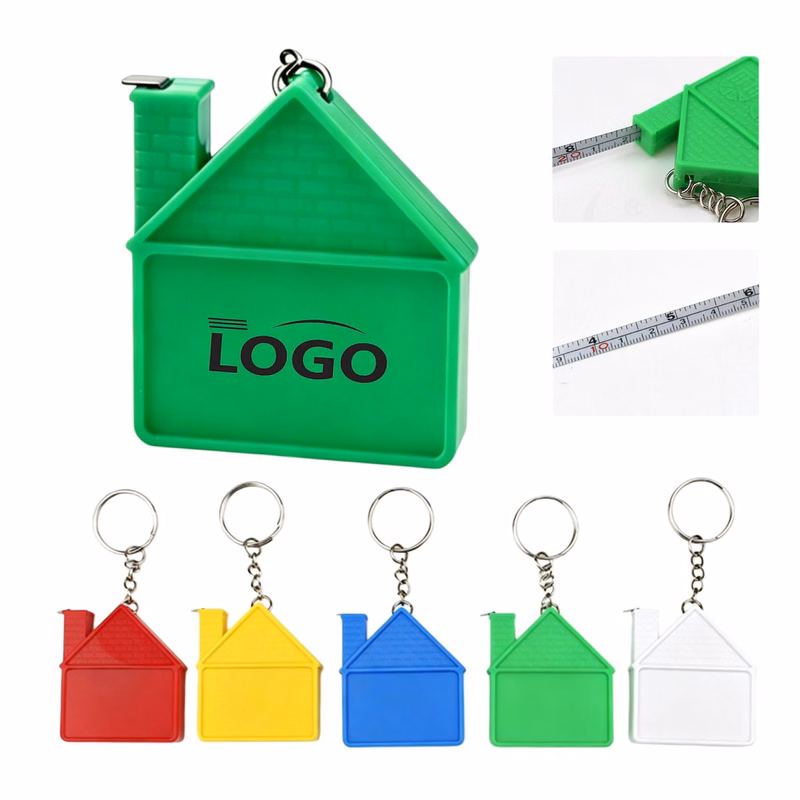 House Shaped Mini Tape Measure Keychain