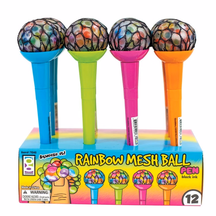 Ballpoint Pens with Stress Ball - Assorted 6.75"
