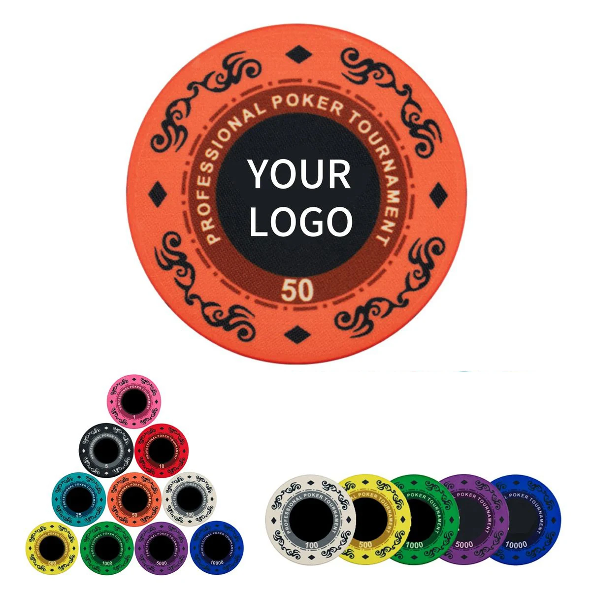 Premium Ceramic Poker Chips for Casino Games 1